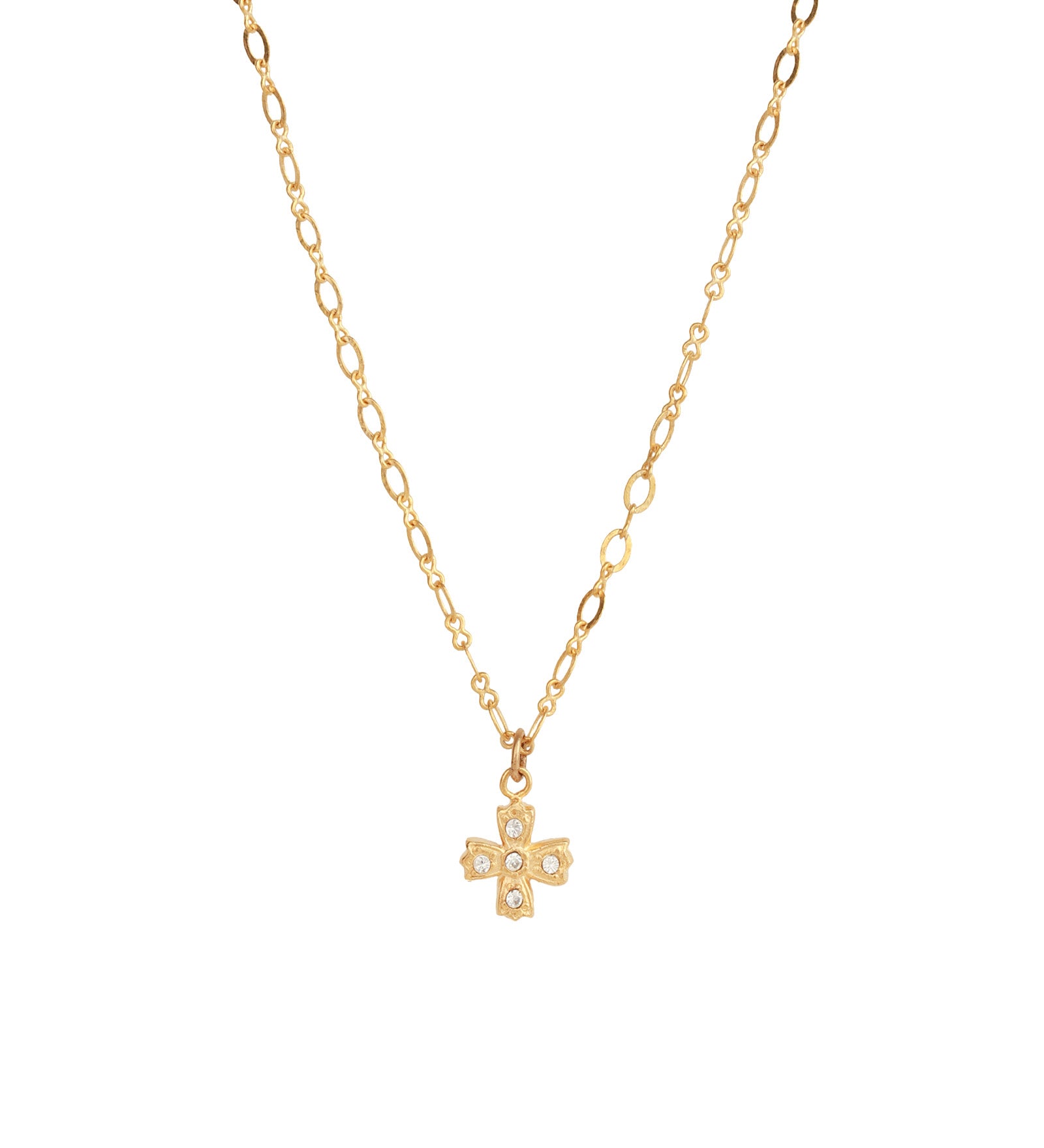 La Vie Parisienne-Cross CZ Necklace-Necklaces-Blue Ruby Jewellery-Vancouver Canada