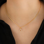 La Vie Parisienne-Horseshoe Crystal Necklace-Necklaces-Blue Ruby Jewellery-Vancouver Canada