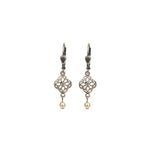 La Vie Parisienne-Filigree Pearl Drop Hooks-Earrings-Blue Ruby Jewellery-Vancouver Canada