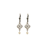La Vie Parisienne-Filigree Pearl Drop Hooks-Earrings-Blue Ruby Jewellery-Vancouver Canada