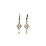 La Vie Parisienne-Filigree Pearl Drop Hooks-Earrings-Blue Ruby Jewellery-Vancouver Canada
