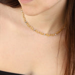 La Vie Parisienne-Vine Crystal Necklace-Necklaces-14k Gold Plated, White Crystal-Blue Ruby Jewellery-Vancouver Canada