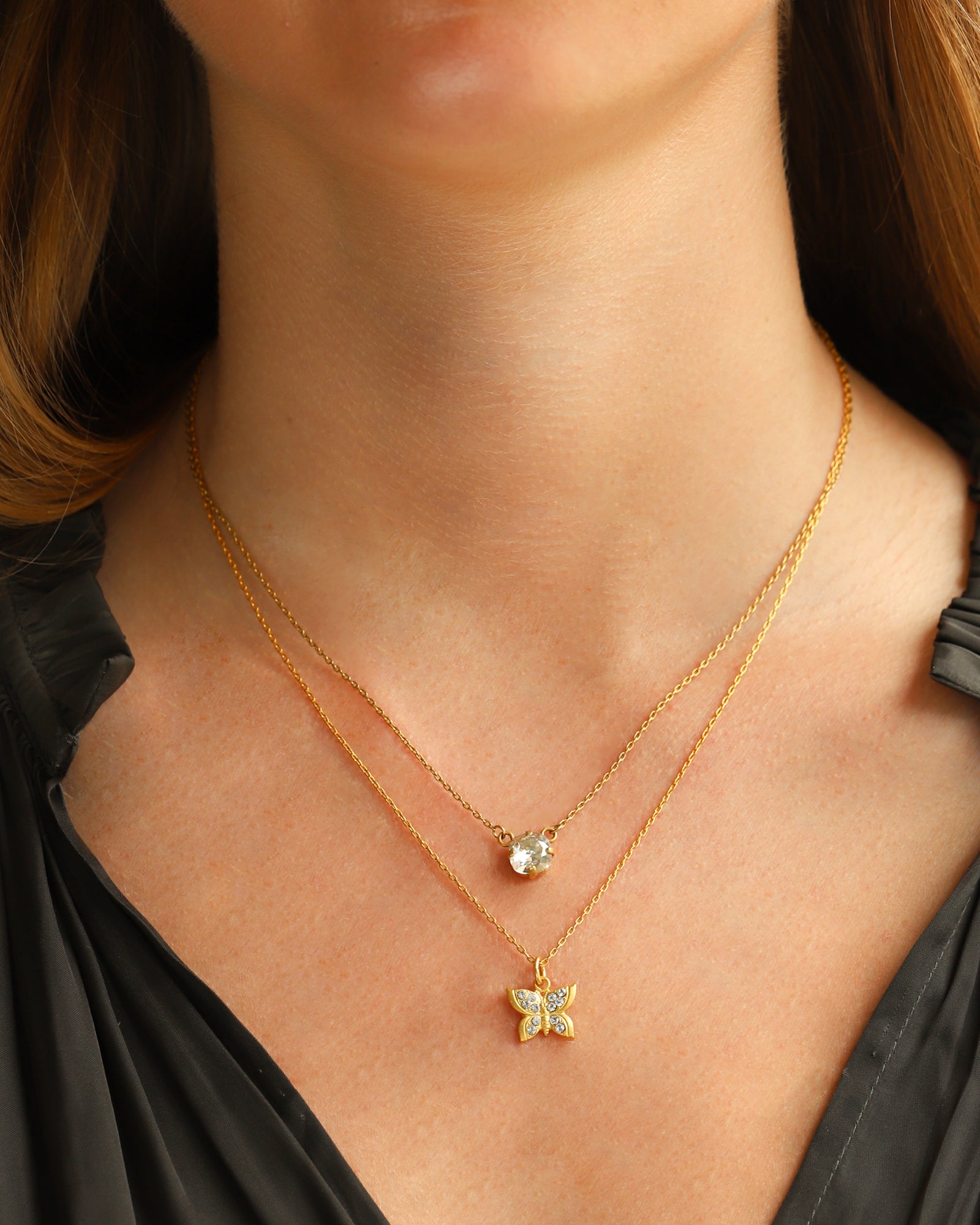 La Vie Parisienne-Round Crystal Necklace-Necklaces-Blue Ruby Jewellery-Vancouver Canada