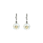 La Vie Parisienne-Round Crystal Hooks | 13mm-Earrings-Silver Plated, Moonlight Crystal-Blue Ruby Jewellery-Vancouver Canada