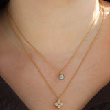 La Vie Parisienne-Round Halo Necklace-Necklaces-Blue Ruby Jewellery-Vancouver Canada