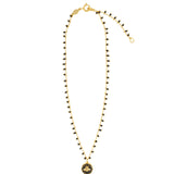 Enamel Bee Circle Necklace
