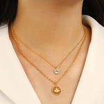 La Vie Parisienne-Filigree Round Bee Necklace-Necklaces-Blue Ruby Jewellery-Vancouver Canada