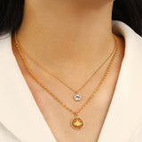 La Vie Parisienne-Filigree Round Bee Necklace-Necklaces-Blue Ruby Jewellery-Vancouver Canada