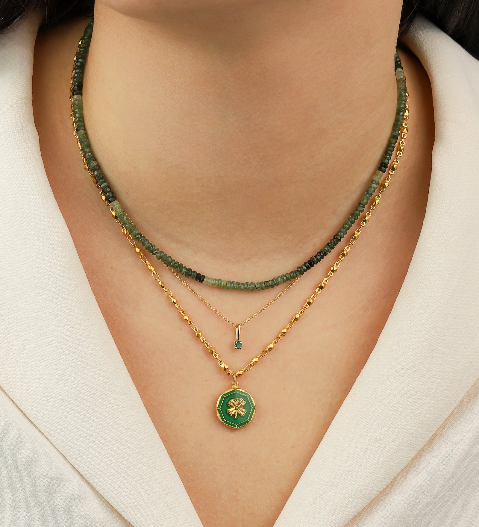 La Vie Parisienne-Clover Necklace-Necklaces-Blue Ruby Jewellery-Vancouver Canada