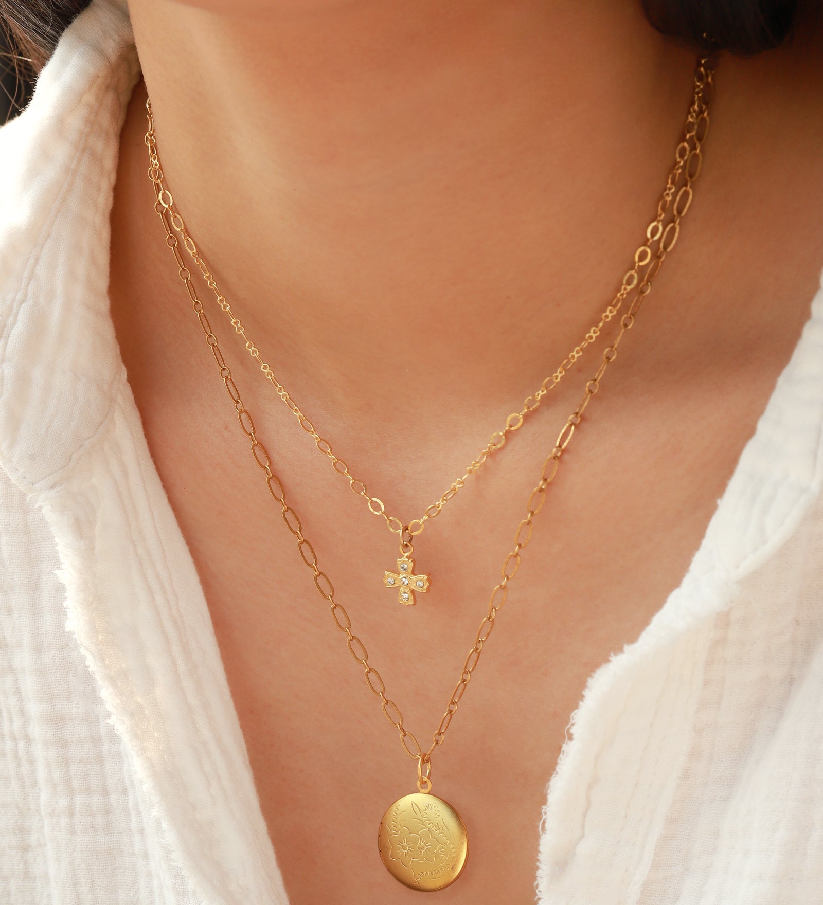 La Vie Parisienne-Round Locket-Necklaces-Blue Ruby Jewellery-Vancouver Canada