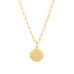 La Vie Parisienne-Round Locket-Necklaces-14k Gold Plated-Blue Ruby Jewellery-Vancouver Canada