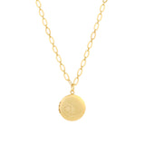 La Vie Parisienne-Round Locket-Necklaces-14k Gold Plated-Blue Ruby Jewellery-Vancouver Canada