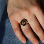 La Vie Parisienne-Enamel Bee Ring-Rings-Blue Ruby Jewellery-Vancouver Canada