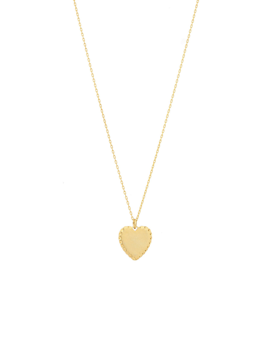 Heart Scallop Necklace 14k Gold Plated