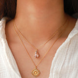 Round Filigree Flower Necklace