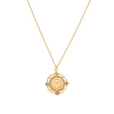 Round Filigree Flower Necklace