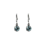 La Vie Parisienne-Round Crystal Hooks | 8mm-Earrings-Silver Plated, Indian Sapphire Crystal-Blue Ruby Jewellery-Vancouver Canada