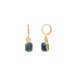 La Vie Parisienne-Rectangle Crystal Hooks-Earrings-Blue Ruby Jewellery-Vancouver Canada