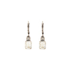 La Vie Parisienne-Rectangle Crystal Hooks-Earrings-Blue Ruby Jewellery-Vancouver Canada