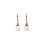 La Vie Parisienne-Rectangle Crystal Hooks-Earrings-Blue Ruby Jewellery-Vancouver Canada