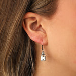 La Vie Parisienne-Rectangle Crystal Hooks-Earrings-Blue Ruby Jewellery-Vancouver Canada