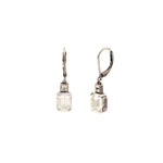 La Vie Parisienne-Rectangle Crystal Hooks-Earrings-Blue Ruby Jewellery-Vancouver Canada
