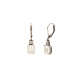 La Vie Parisienne-Rectangle Crystal Hooks-Earrings-Blue Ruby Jewellery-Vancouver Canada