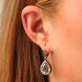 Filigree Bezel Teardrop Hooks