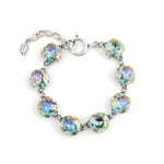 Crystal Bracelet | 12mm Silver Plated, Smokey Sapphire Crystal
