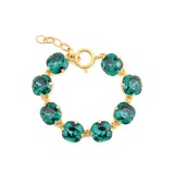 Crystal Bracelet | 12mm 14k Gold Plated, Emerald Crystal