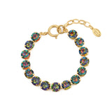 Crystal Bracelet | 8mm 14k Gold Plated, Medium Vitrail Crystal