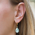 La Vie Parisienne-Teardrop Crystal Hooks-Earrings-Blue Ruby Jewellery-Vancouver Canada
