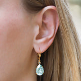 La Vie Parisienne-Teardrop Crystal Hooks-Earrings-Blue Ruby Jewellery-Vancouver Canada