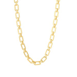 Oval Link Single Ring Necklace 14k Gold Plated