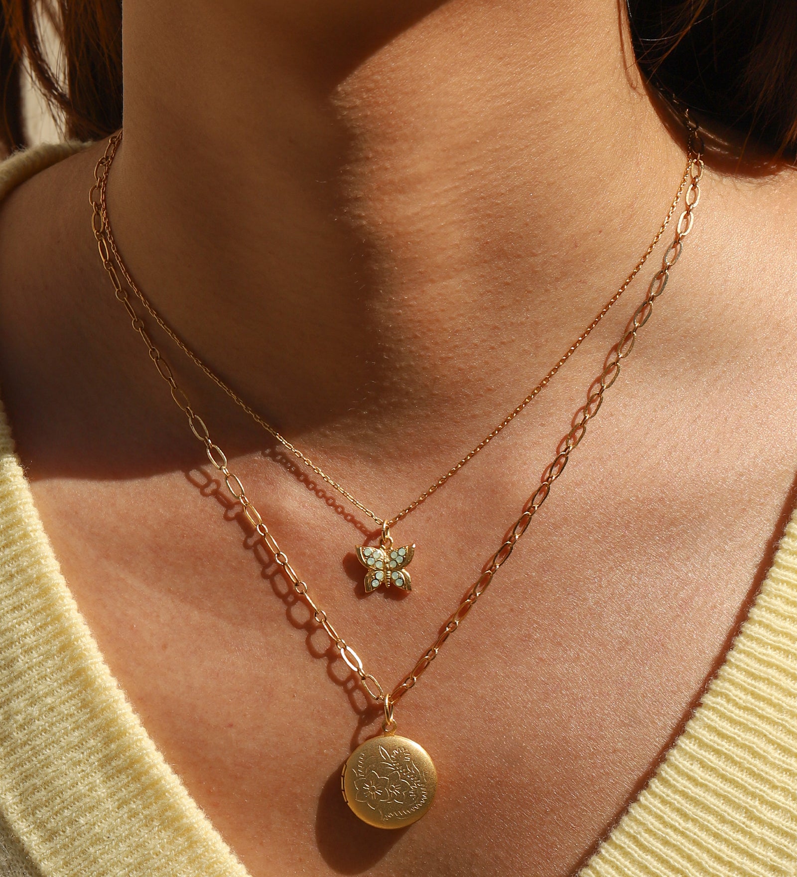 La Vie Parisienne-Butterfly Pavé Necklace-Necklaces-Blue Ruby Jewellery-Vancouver Canada