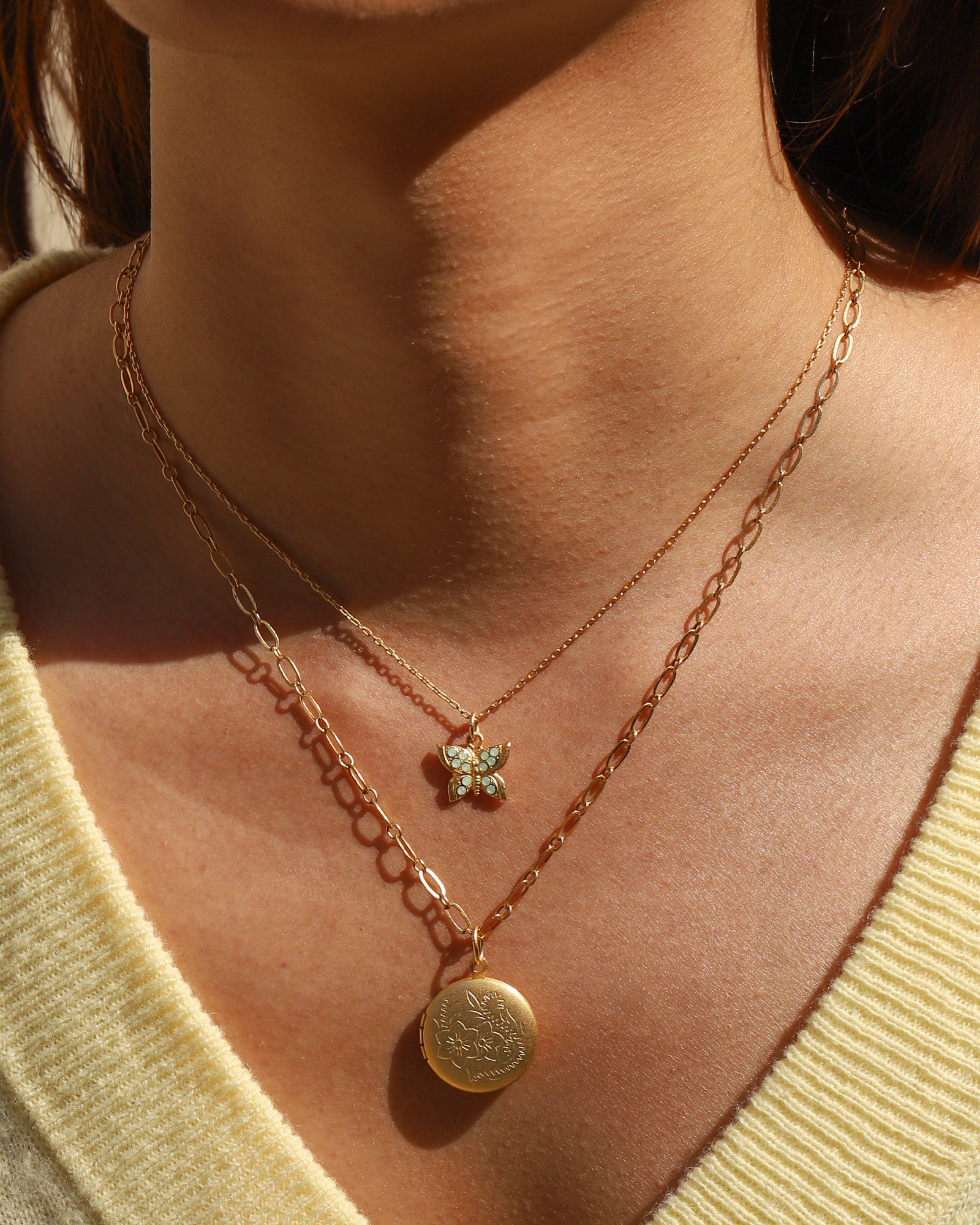 La Vie Parisienne-Butterfly Pavé Necklace-Necklaces-Blue Ruby Jewellery-Vancouver Canada