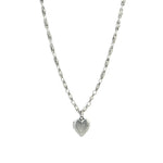 Heart Locket Necklace Silver Plated