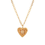 Filigree Heart Locket Necklace