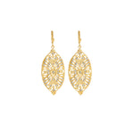 La Vie Parisienne-Marquise Filigree Crystal Hooks-Earrings-Blue Ruby Jewellery-Vancouver Canada