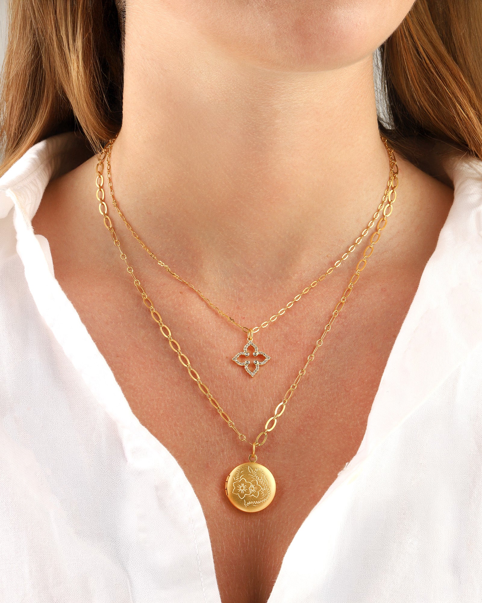 La Vie Parisienne-Pointed Clover Cut Out Necklace-Necklaces-Blue Ruby Jewellery-Vancouver Canada