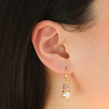 La Vie Parisienne-Graduated Round Crystal & Pearl Hooks-Earrings-Blue Ruby Jewellery-Vancouver Canada