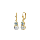 La Vie Parisienne-Graduated Round Crystal & Pearl Hooks-Earrings-Blue Ruby Jewellery-Vancouver Canada