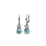 La Vie Parisienne-Graduated Round Crystal Hooks-Earrings-Blue Ruby Jewellery-Vancouver Canada