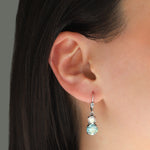La Vie Parisienne-Graduated Round Crystal Hooks-Earrings-Blue Ruby Jewellery-Vancouver Canada