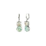 Two Round Crystal Hooks Silver Plated, Fountain Crystal, Shade Crystal