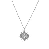 Round Filigree Flower Necklace