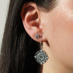 La Vie Parisienne-Daisy Crystal Centre Studs-Earrings-Blue Ruby Jewellery-Vancouver Canada
