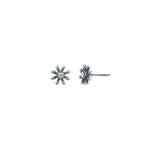 La Vie Parisienne-Daisy Crystal Centre Studs-Earrings-Silver Plated, White Crystal-Blue Ruby Jewellery-Vancouver Canada