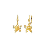 La Vie Parisienne-Filigree Butterfly Hooks-Earrings-Blue Ruby Jewellery-Vancouver Canada