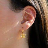 La Vie Parisienne-Filigree Butterfly Hooks-Earrings-Blue Ruby Jewellery-Vancouver Canada